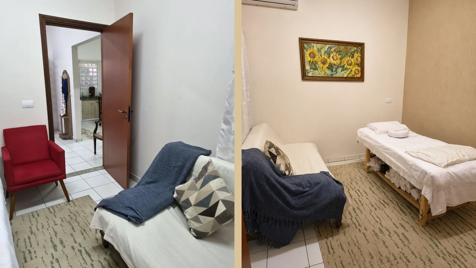 Ambientes da Experiência Corpo e Mente no consultório de Holambra